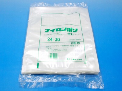 福助工業 ナイロンポリ TLタイプ規格袋 24-28 （1200枚）巾240×長さ