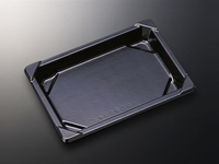 CF寿司容器L 0.8 黒-BL 身　(中央化学)