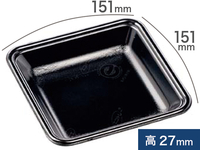 食品トレー FLS-G15-27 黒　(エフピコ)