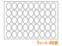 【同梱不可】オリジナルシール印刷 37x27mm 楕円【データ入稿】