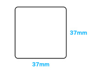 【同梱不可】オリジナルシール印刷 37x37mm 角2R 正方形【データ入稿】