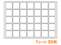 【同梱不可】オリジナルシール印刷 37x37mm 角2R 正方形【データ入稿】