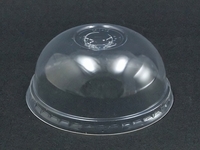 Hプラスチックカップ12、14、18用ドーム型フタ 穴付き　(シモジマ)