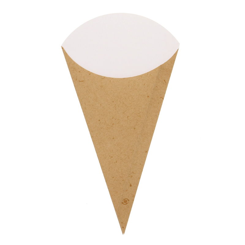 三角ポテト袋 L クラフトナチュラル (シモジマ) | 食品容器販売の【パックデポ】