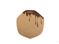 ラミクレープ包装紙 クラフト変形 チョコレート　(シモジマ)